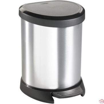 POUBELLE À PÉDALE 5 LITRES EN ACIER INOXYDABLE AVEC SEAU INTÉRIEUR AMOVIBLE CURVER
