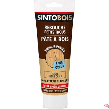 PÂTE À BOIS CHÊNE CLAIR POUR REBOUCHER IMPERFECTIONS ET FISSURES JUSQU’À 3 ML 250 G