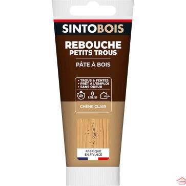 PÂTE À BOIS SINTOBOIS REBOUCHE IMPERFECTIONS CHÊNE CLAIR 80 GRAMMES