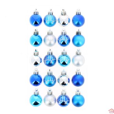 BOULES DE NOEL 3 CM AVEC DÉCORATIONS ARABESQUES