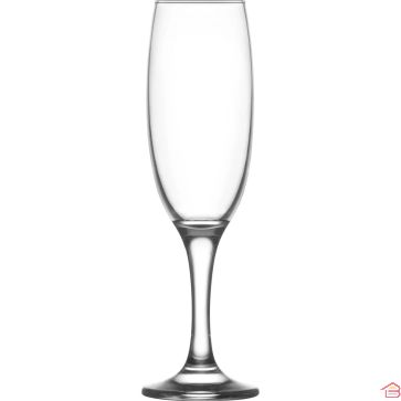 LOT DE 6 VERRES FLÛTE EN VERRE TRANSPARENT 22 CENTILITRES EMPIRE LAV