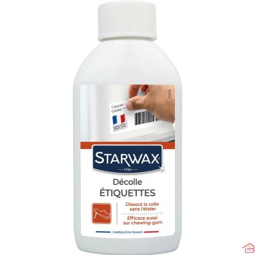 DÉCOLLEUR D'ÉTIQUETTES ADHÉSIVES 200 ML POUR VITRES MIROIRS FAÏENCE STARWAX