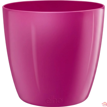 POT DE FLEURS BRUSSELS DIAMOND ROND EN PLASTIQUE ROSE 16 CENTIMÈTRES