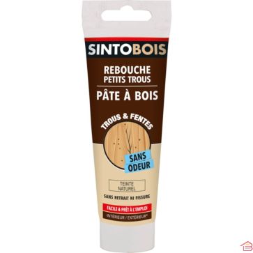 PÂTE À BOIS REBOUCHE IMPERFECTIONS NATUREL 80 GR SINTOBOIS