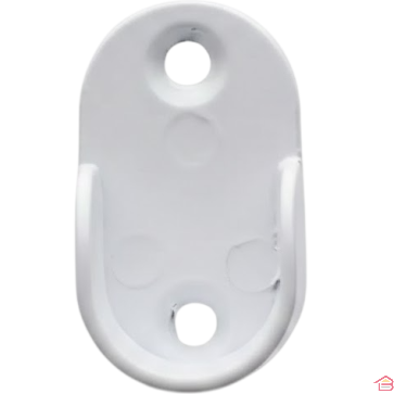 NAISSANCE DOUBLE POUR TRINGLE À RIDEAU EN ZINC DIAMÈTRE 16 MM COLORIS BLANC