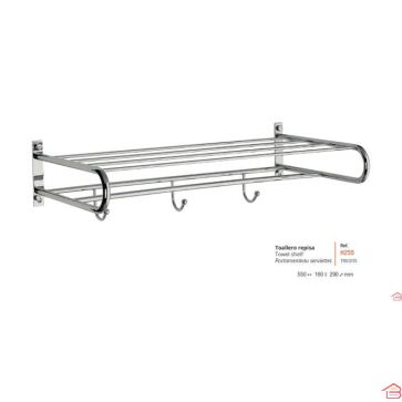 PORTE MANTEAU ET SERVIETTE EN LAITON  55 X 16 CM