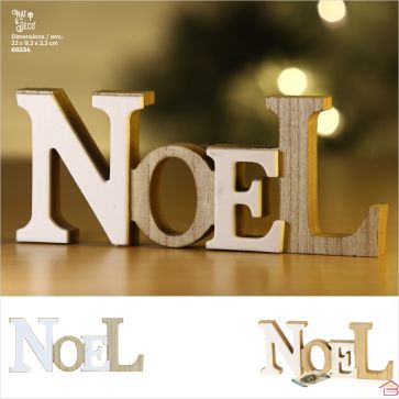 DÉCORATION MOT NOËL 22x9.2x2.2 CM