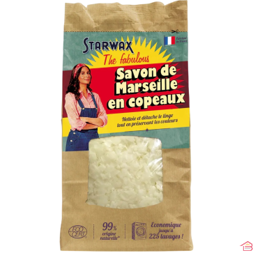 COPEAUX DE SAVON DE MARSEILLE NATUREL 750 G POUR LESSIVE MAISON STARWAX FABULOUS
