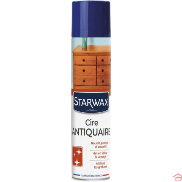 CIRE ANTIQUAIRE AÉROSOL BOIS CLAIR 300 ML POUR MEUBLES EN BOIS CIRÉS