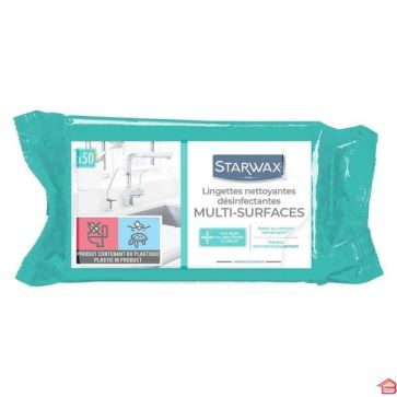 LINGETTES NETTOYANTES DÉSINFECTANTES MULTI-SURFACES x50