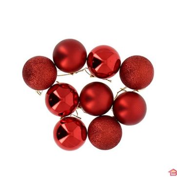 BOULE DE NOEL D6CMX9PCS - ROUGE