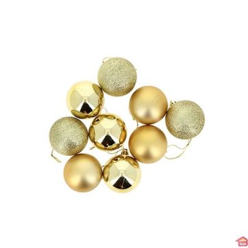 BOULE DE NOEL DIAM 6CMX9PCS - OR