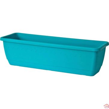 JARDINIÈRE BALCONNIÈRE AVEC SOUCOUPE INIS 50 CM BLEU OTTAN