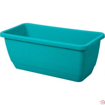 BALCONNIÈRE AVEC SOUCOUPE 60 CENTIMÈTRES BLEU TURQUOISE EN RÉSINE INIS EURO3PLAST