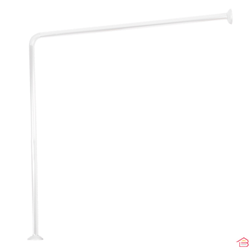 BARRE D'ANGLE DE BAIGNOIRE ALUMINIUM 80 X 94 à 180 CM