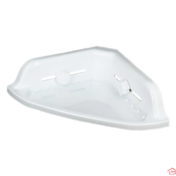 ÉTAGÈRE D'ANGLE POLYPROPYLENE SUR VENTOUSES - BLANC