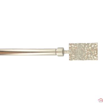 KIT EXTENSIBLE 120-210CM D19 EMBOUT RECT MARTELE/ARGENT