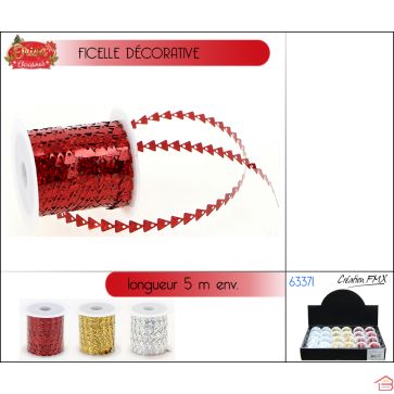FIL POUR DÉCORATION DE NOËL 5 M 3 ASSORTIMENTS