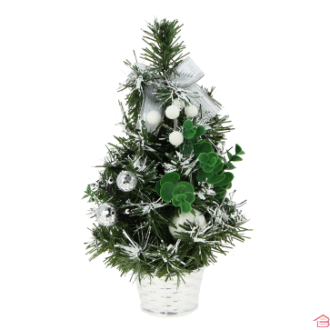 SAPIN DE NOËL DE TABLE BLANC 30 CM