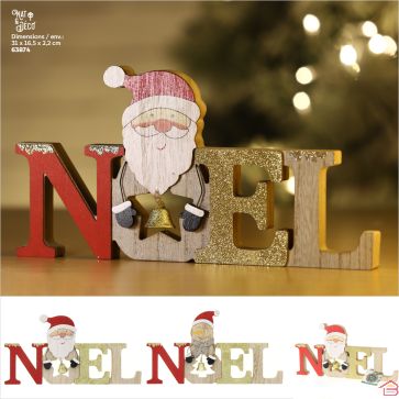 SUJET DE NOËL EN BOIS À POSER