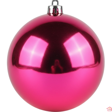 BOULE DÉCORATIVE 15 CM EN BOÎTE PVC AVEC ASSORTIMENT DE 6 COULEURS