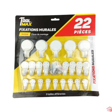 SET DE FIXATIONS MURALES X 22 PIECES