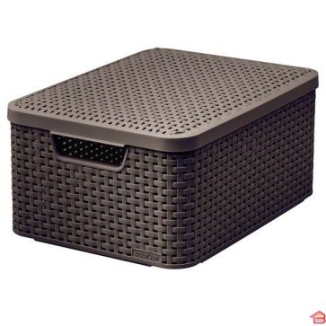 STYLE BOX ROTIN CURVER AVEC COUVERCLE