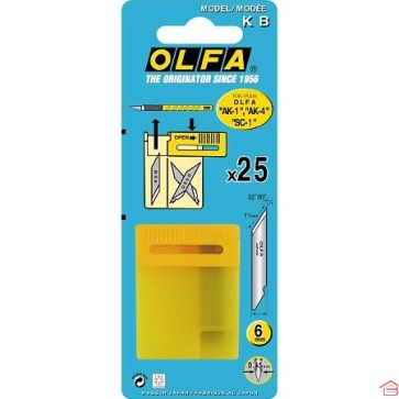 25 LAMES DE CUTTER POUR AK1 ET AK4 OLFA