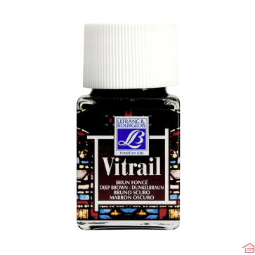 PEINTURE VITRAIL 50ML BRUN FONCÉ - LEFRANC BOURGEOIS