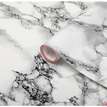 FILM AUTOCOLLANT MARBRE BLANC-NOIR 15M X 45CM - DC-FIX