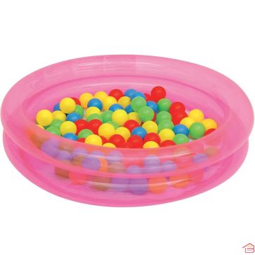 PISCINE GONFLABLE ENFANT BESTWAY 91 CM AVEC 50 BALLES MULTICOLORES