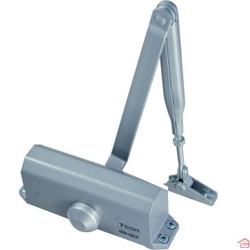 FERME-PORTE À BRAS COMPAS TESA CT500 EN MÉTAL ARGENT POUR PORTES LÉGÈRES EN ALUMINIUM ET PVC