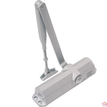 FERME-PORTE MÉCANIQUE À FORCE VARIABLE POUR PORTE COUPE-FEU AVEC DISPOSITIF DE RETENUE TESA GRIS