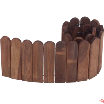 BORDURE EN BOIS LILOUX 20X120 CM MARRON POUR JARDIN ET POTAGER CERLAND