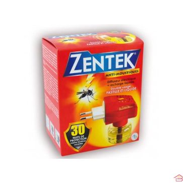 DIFFUSEUR DOUBLE USAGE LIQUIDE OU PASTILLE + RECHARGE LIQUIDE 30 NUITS - ZENTEK