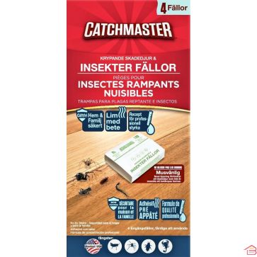 PLAQUE COLLE ATTRAPE INSECTES RAMPANTS POUR CAFARDS ET SCORPIONS CATCHMASTER