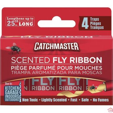 RUBAN ADHÉSIF ATTRAPE MOUCHES ET INSECTES NON TOXIQUE PARFUMÉ CATCHMASTER