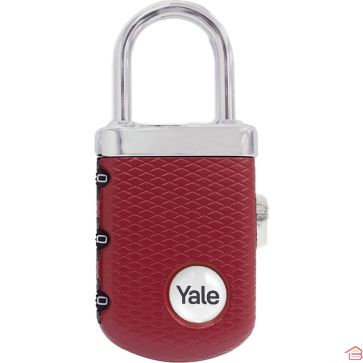 CADENAS À COMBINAISON RÉINITIALISABLE 31 MM ZINC ROUGE POUR BAGAGES