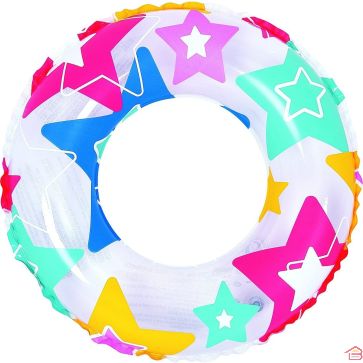 BOUÉE GONFLABLE ENFANT 3 À 5 ANS AVEC MOTIFS COLORÉS 50,8 CM