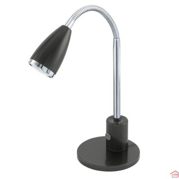 LAMPE DE BUREAU LED EN ANTHRACITE ET CHROME MODÈLE FOX