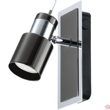 APPLIQUE MURALE LED NICKEL NOIR GU10 1X5 W DAVIDA