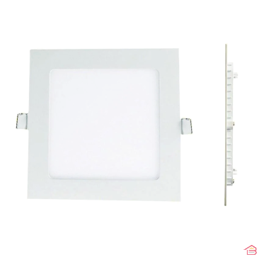 PANEL LED ENCASTRABLE CARRE 12W LUMIERE JAUNE
