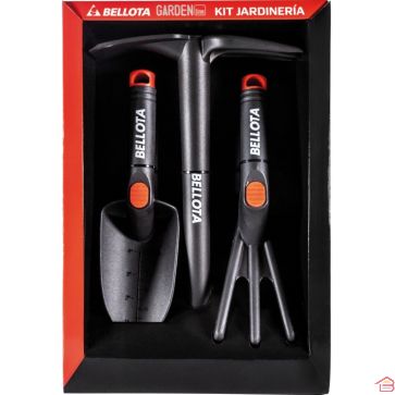 KIT D’OUTILS DE JARDINAGE EN FIBRE DE VERRE BELLOTA AVEC CULTIVATEUR BINETTE ET TRANSPLANTOIR