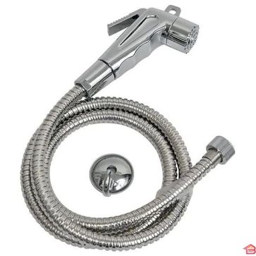 DOUCHETTE TOILETTE + FLEXIBLE ACIER INOXYDABLE 120 CM