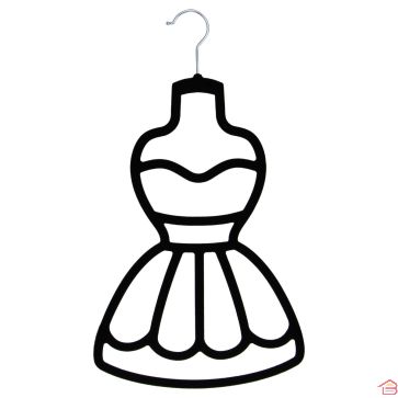 CINTRE EN VELOURS FORME ROBE 51 X 29 CM