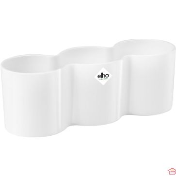 POT DE FLEURS TRIO BLANC EN PLASTIQUE RÉSISTANT AU GEL B.FOR DIAMOND ELHO 17.2X6X5.8 CM