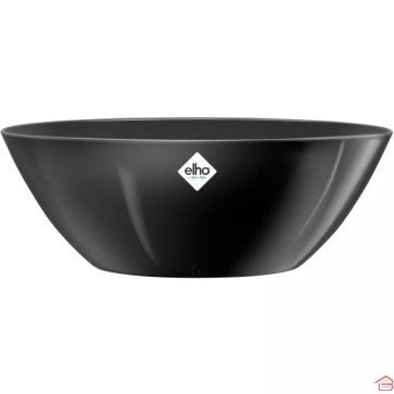 POT DE FLEURS OVALE NOIR MÉTALLISÉ 36 CM ELHO BRUSSELS DIAMOND INTÉRIEUR