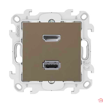CONNECTEUR HDMI + USB 2.0 - S24 MARRON