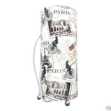 LAMPE À POSER CYLINDRIQUE À MOTIFS 28 CM