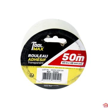 ROULEAU ADHÉSIF TRANSP  50M